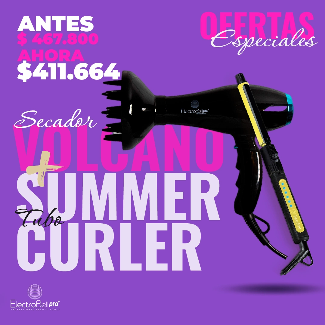 Secador Volcano + Summer Curler + Mug Gratis