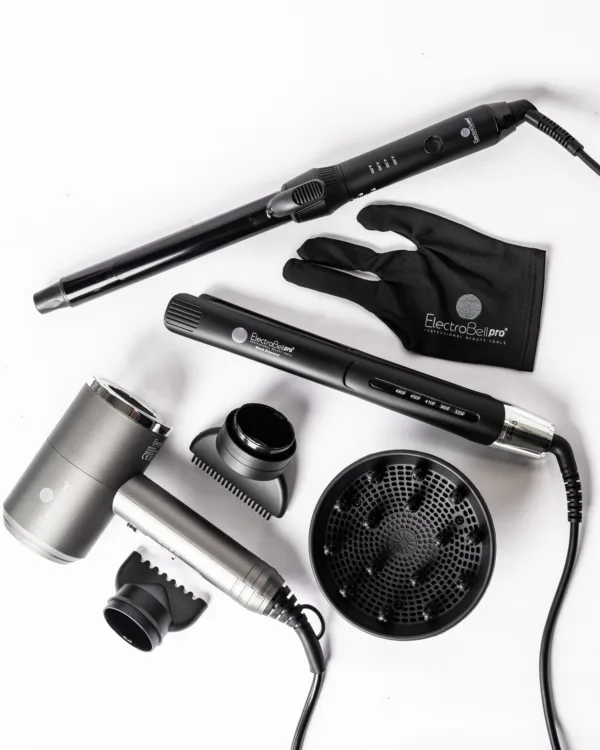 Kit El más vendido: Secador Hammer + Plancha Black Diamond + Pinza Black Twist