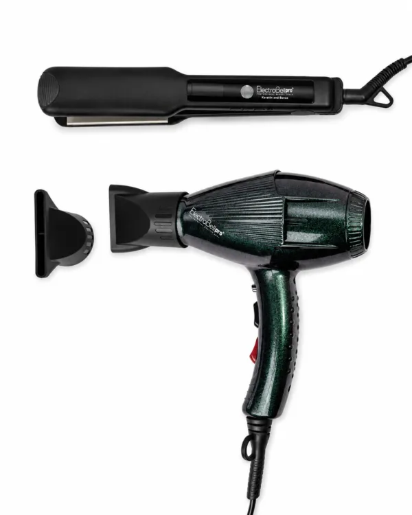 Kit Alisado Perfecto: Plancha Luxury Keratin & Botox + Secador Galactic