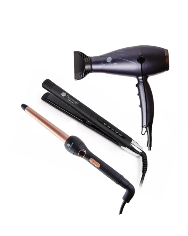 Kit Hairstylist PRO: Plancha Black Diamond + Secador Black Diamond + Pinza Dynamic